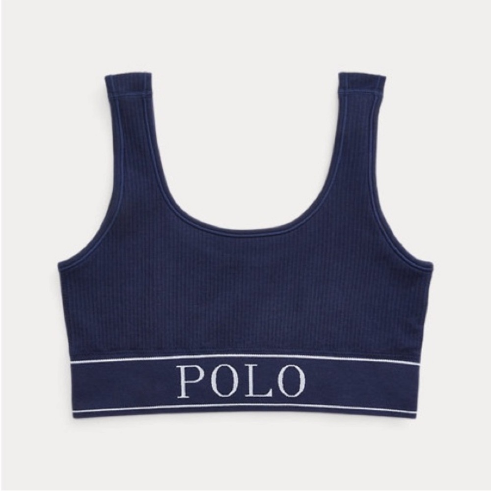 Polo Ralph Lauren Small Seamless Cropped Scoopneck Tank Sports Bra